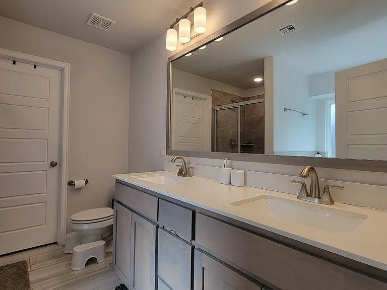 Big Walking closet and maste bathroom.