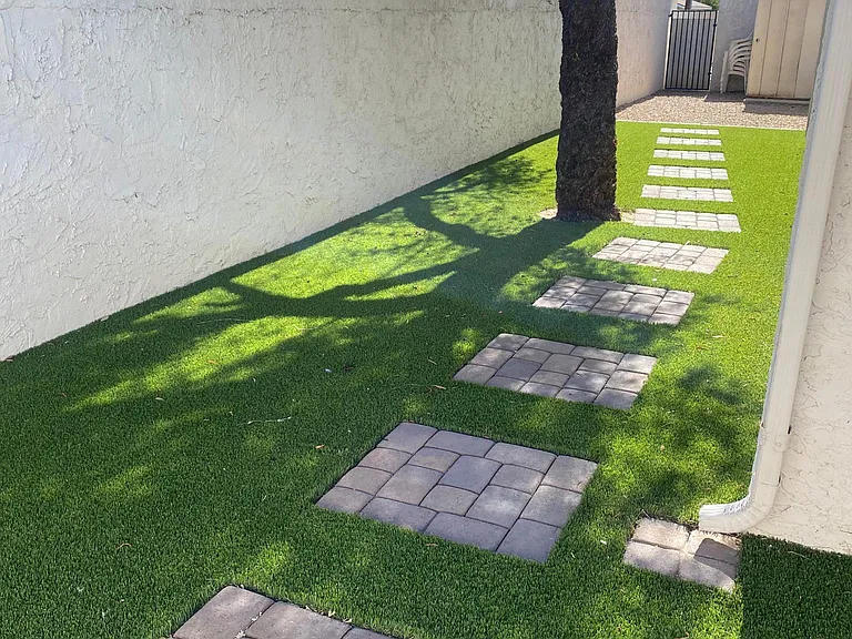 side yard to front of property