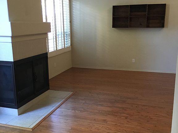 view from dining area into living area