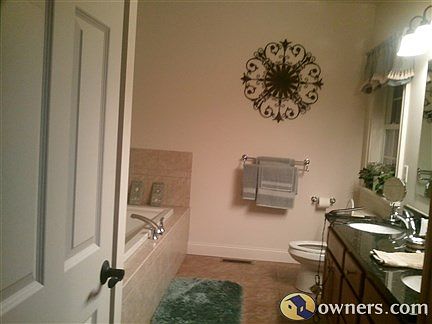 Master Bath with Jacuzzi, Double Sink & Shower