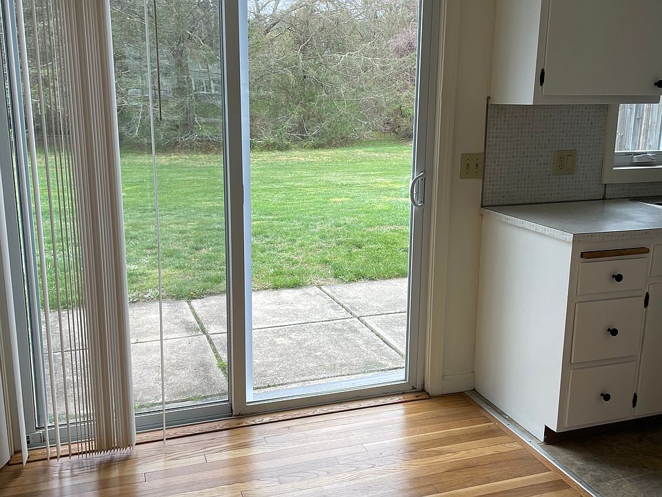 View from dining area to back patio