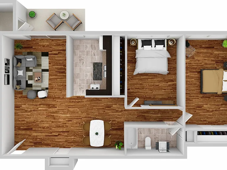 2 Bedroom 2 Bedroom