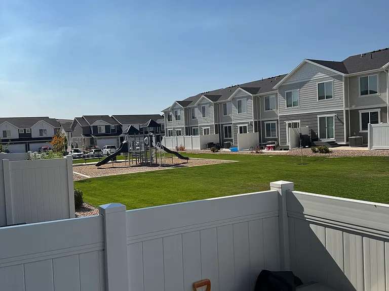 View from back patio to park.