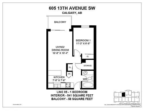 Floor plan 1 Bedroom