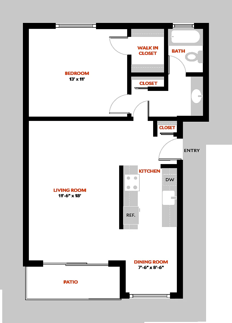 Floor plan 1DR