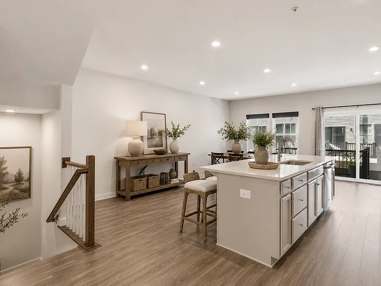 Kitchen, dining, living room, balcony. Seriously...what more could you want?? :) (Photos are virtually staged)