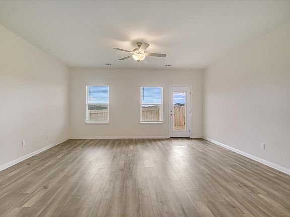 This spacious living area is great for hosting family and friends.