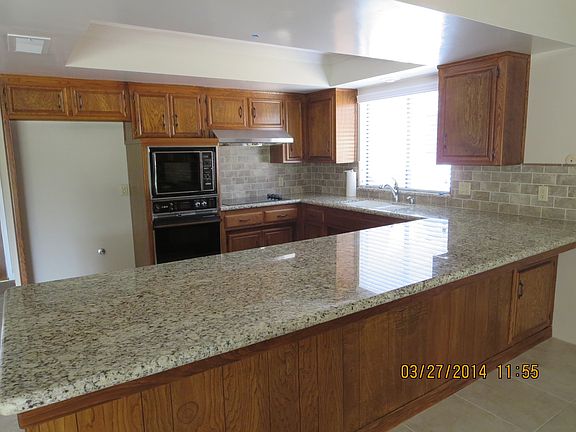 Kitchen with granite counters