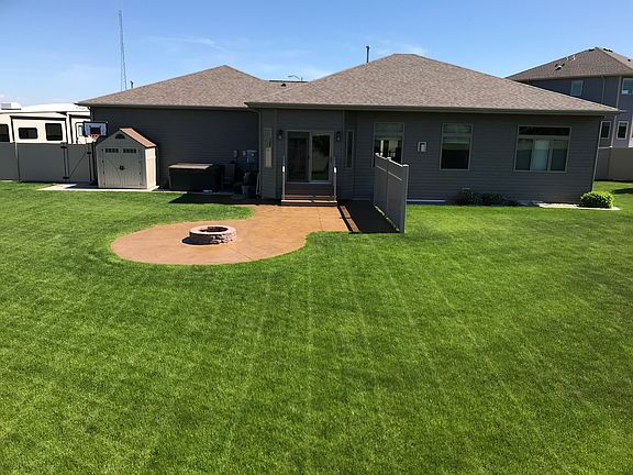 Stamped concrete patio