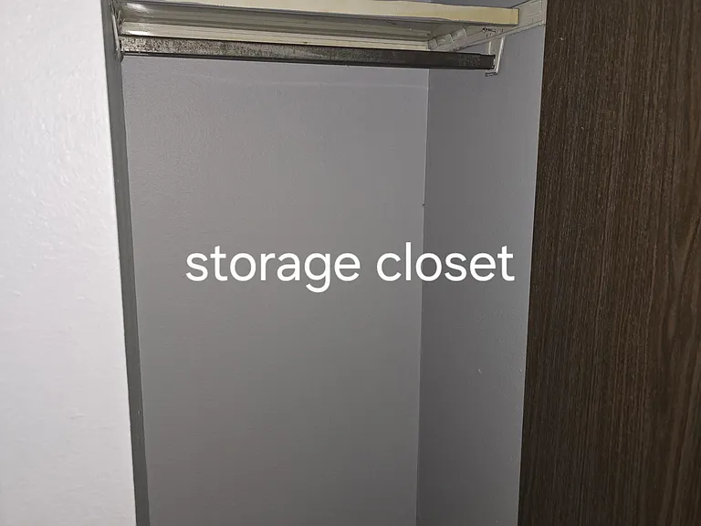 Storage closet in hallway