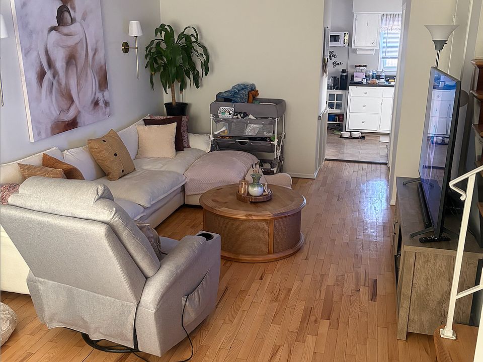 Living room and dining area.