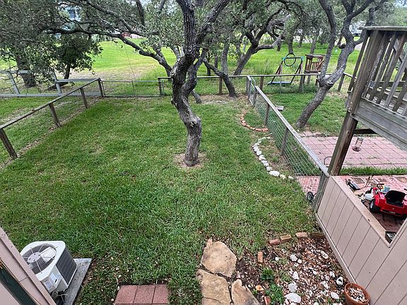 Fenced in backyard
