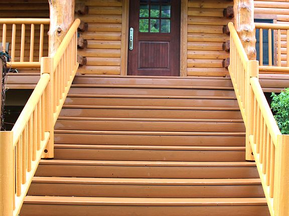 Stairs leading to front door