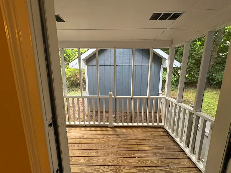 Master private covered porch