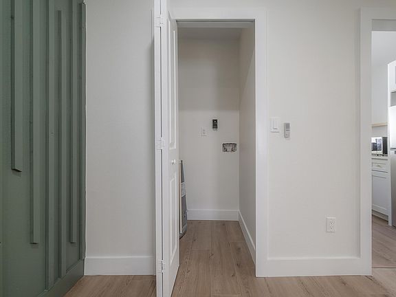 Laundry closet in unit