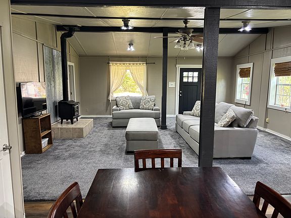 Open concept, living room and kitchen area.