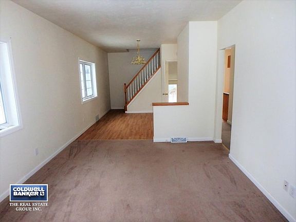 Living and dining areas