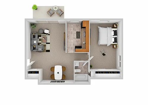 Floor plan 1 Bedroom Executive