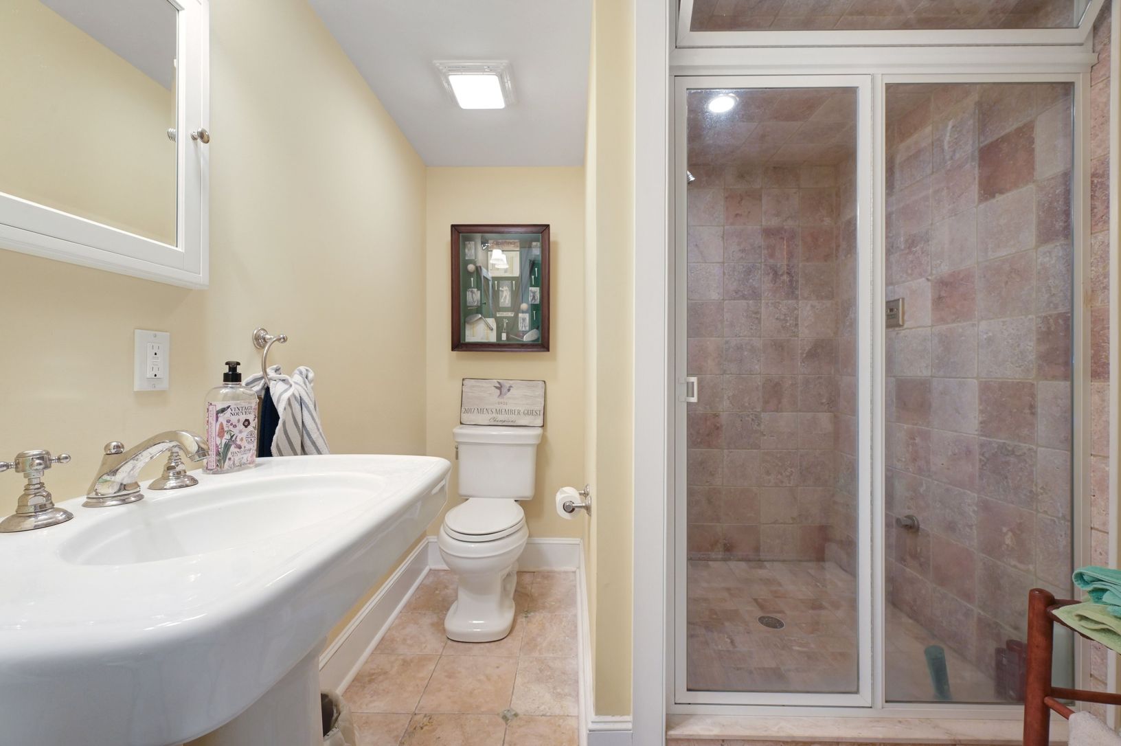  Lower level bath with steam shower