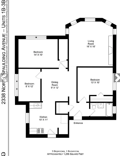3 bed, 1236 sqft, $3,395 — Photo 2