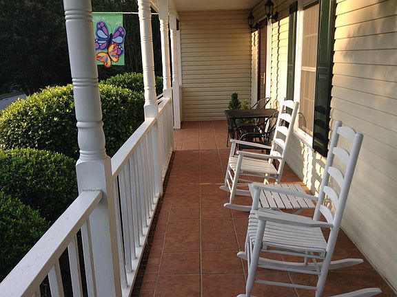 Tiled front porch