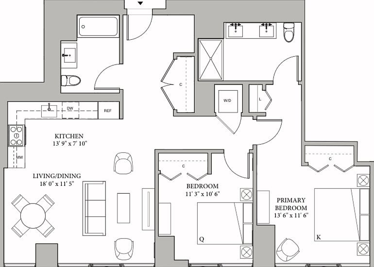 1st image of 164 N Peoria St #2/2