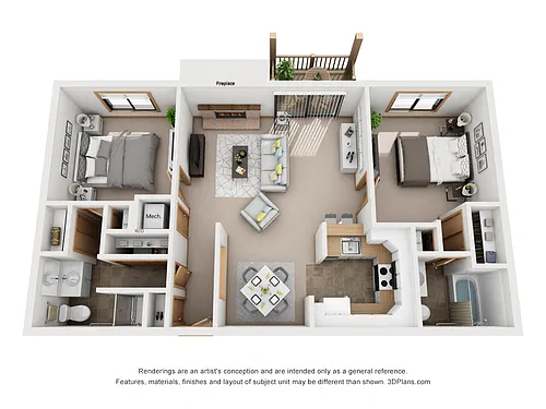 Floor plan Two Bedroom A