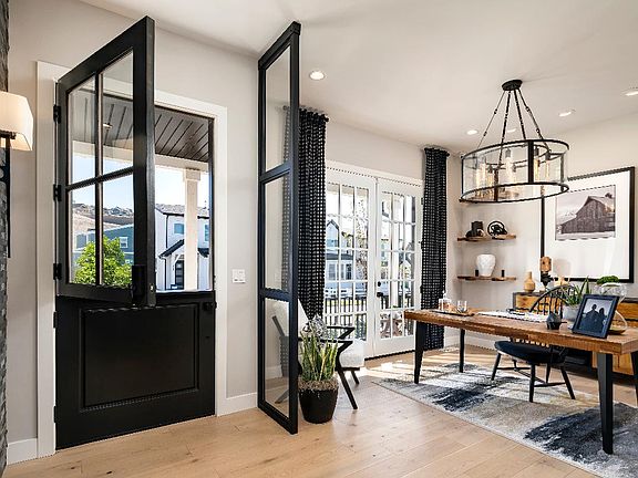 Spacious foyer with versatile home office