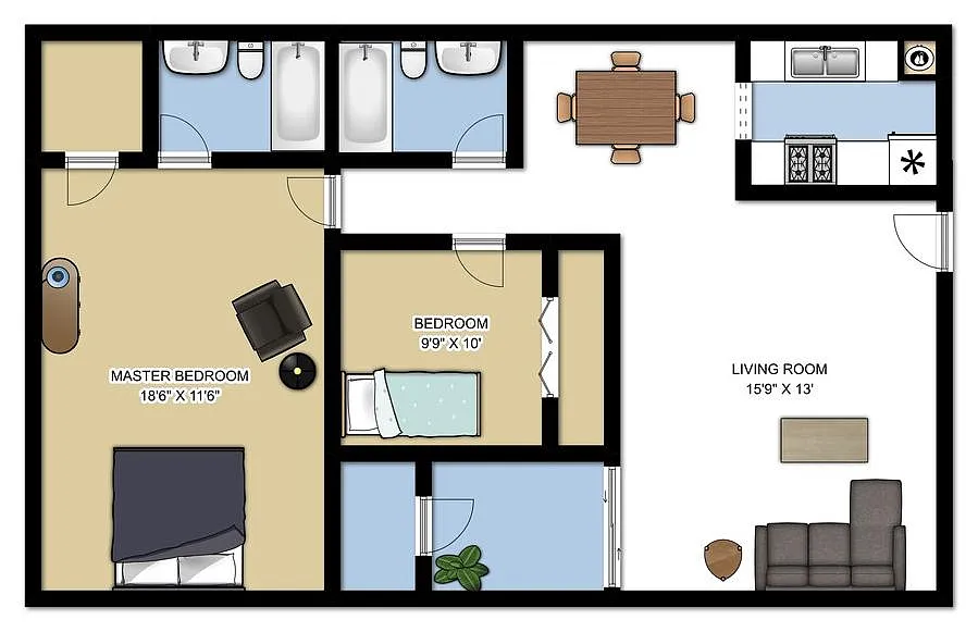 Floor plan 2 Bedroom