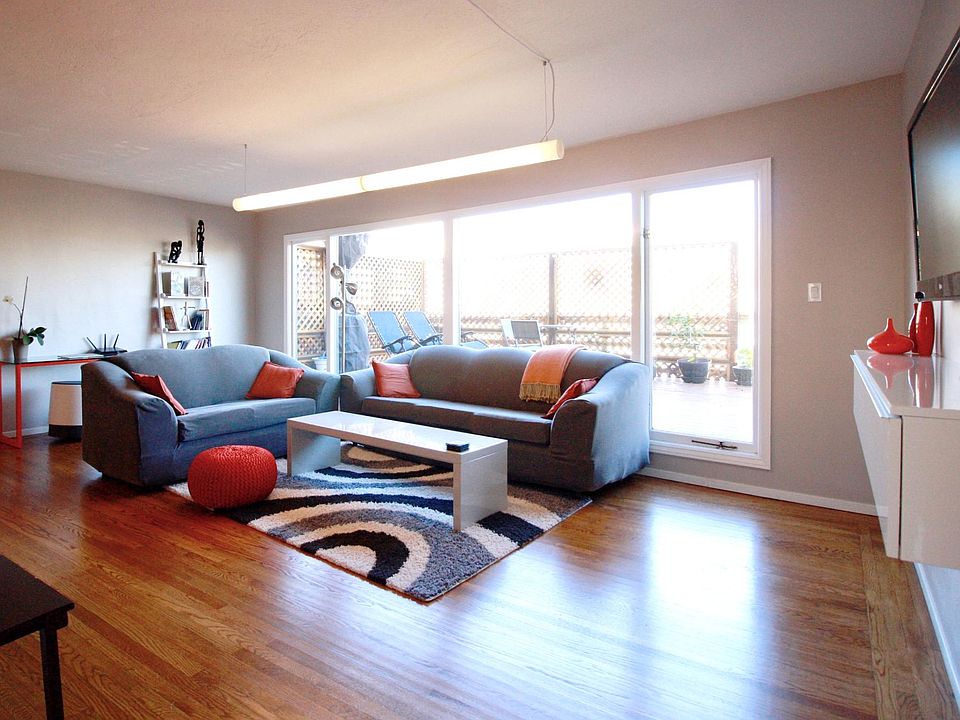 Living room looking out to private deck