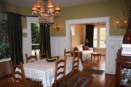 Dining and bay windows into livingroom