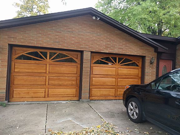 Solid wood doors on garage