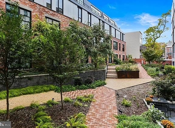 View into private courtyard.