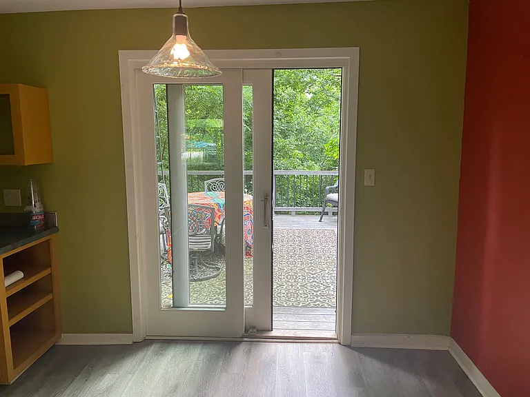 Dining area opens to deck