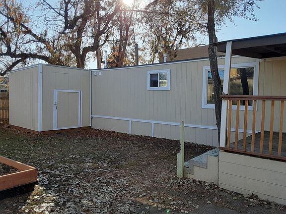 Spacious yard with garden area.