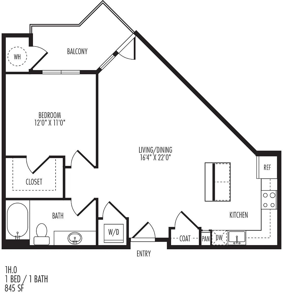 Floor plan 1H