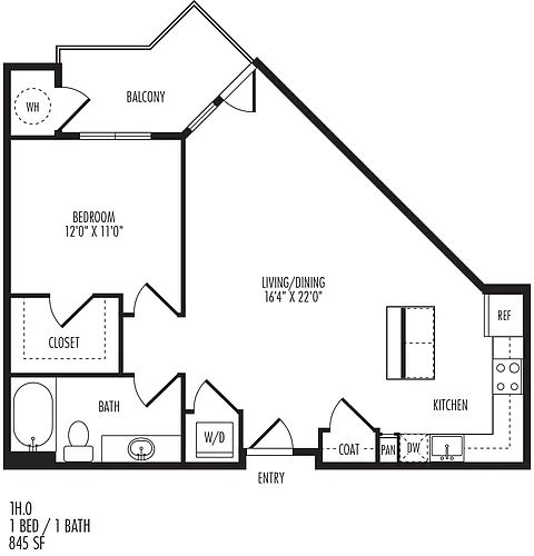 Floor plan 1H