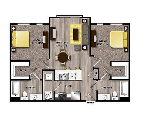 Floor plan B1B