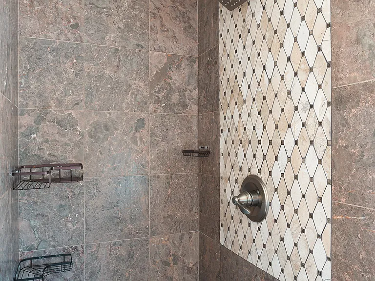 Shower in master bathroom