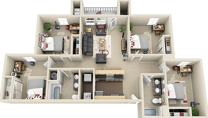 The Village at Chandler Crossings - Furnished Student Living - Priced Per Room — Photo 17