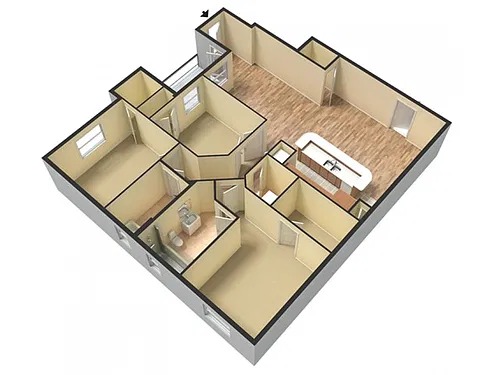 Floor plan 3 Luxury Garden