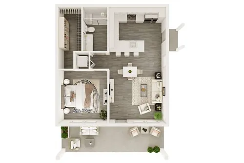 Floor plan Bungalow w/ Front Yard