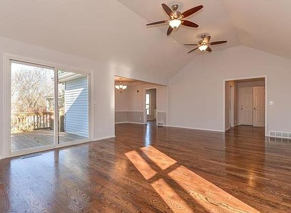 VIEW FROM FIREPLACE BACK INTO YOUR HOMES DINING/KITCHEN AND ENTRY WAY
