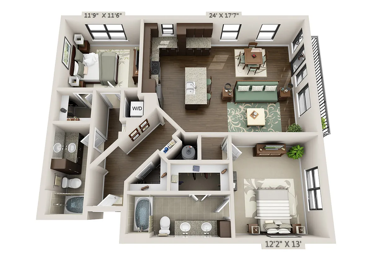 Floor plan GO (B2J)