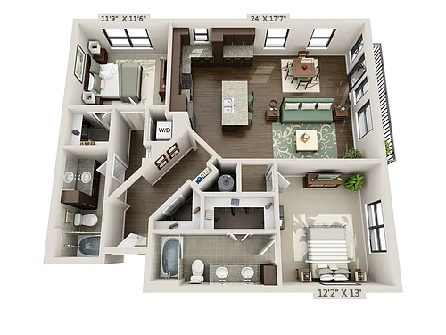 Floor plan GO (B2J)