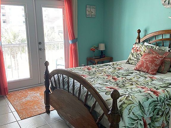 Master bedroom with balcony