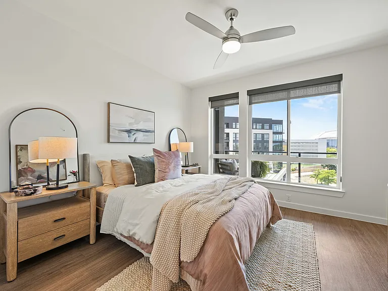 The Primary Bedroom of The Beltre Floorplan at One Rangers Way