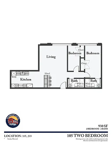 Floor plan One Bedroom With Den