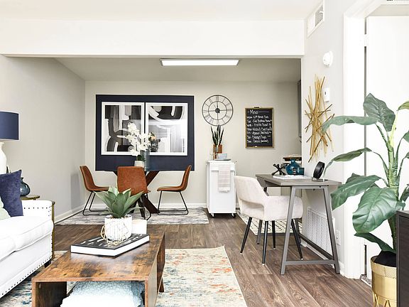 Dining Room + Hardwood Style Flooring