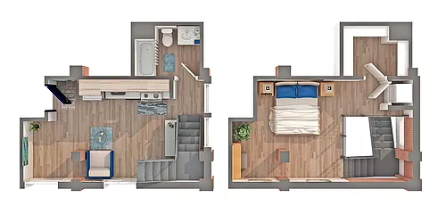 Floor plan Studio Loft - B